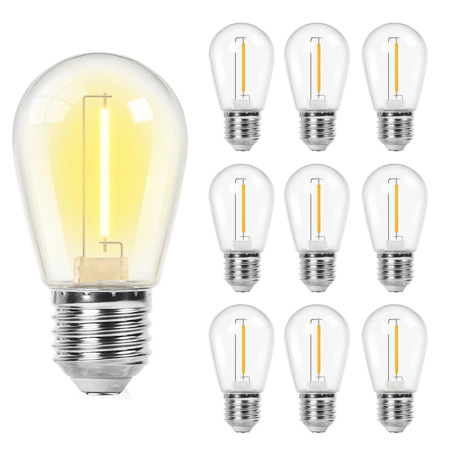 LED S14 Low Voltage DC 3V Replacement Bulbs E12 / E26 Base For Outdoor Solar String Lights 24v G40 I.981759164 LED S14 Low Voltage DC 3V Replacement Bulbs E12 / E26 Base For Outdoor Solar String Lights 24v G40 I.981759164