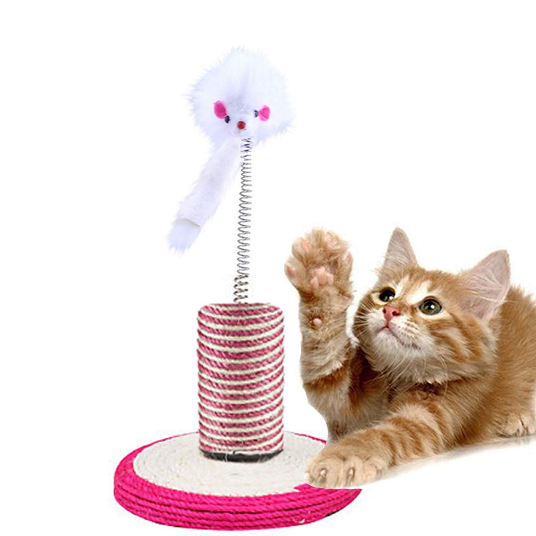 Sage Square Interactive Scratching Pole/Scratch Post for Cat/Kitten/Puppy for Pets Happiness (with Spring Mimik) (B07KJNJHVX) Amazon Price History, Amazon Price Tracker