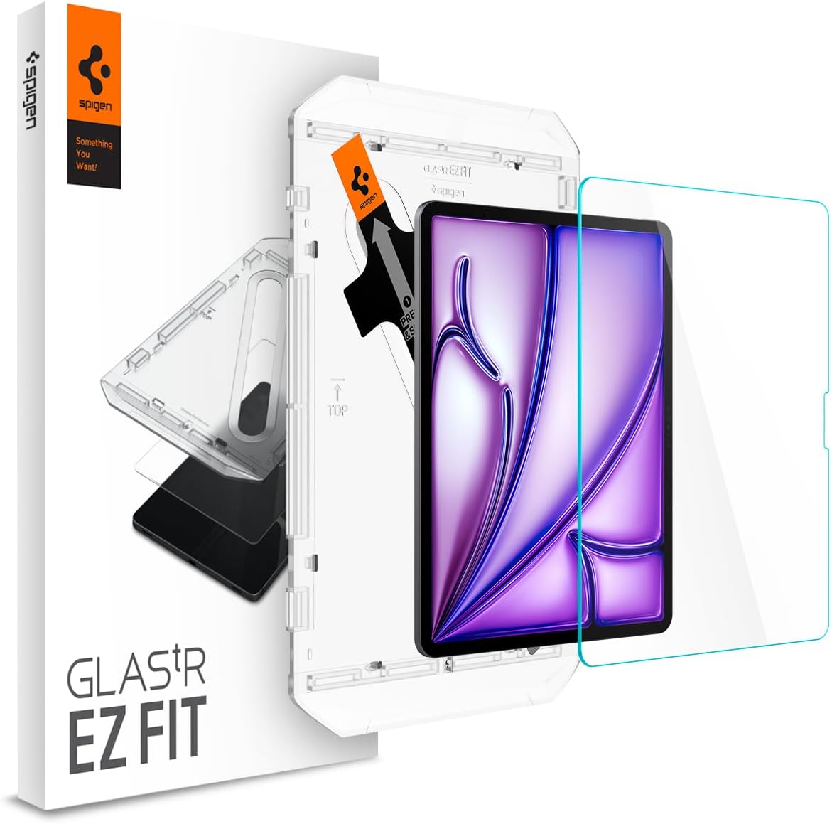 Tempered Glass Screen Protector [GLAStR EZ Fit] for iPad AIR 13 inch M2 (2024) with Auto Align Technology - [Case Friendly]