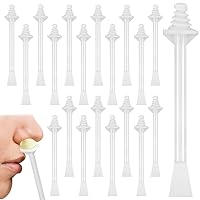 Vista 10 de 60 varitas aplicadoras de cera de plástico con espátulas desechables para depilación nasal y limpieza de fosas nasales