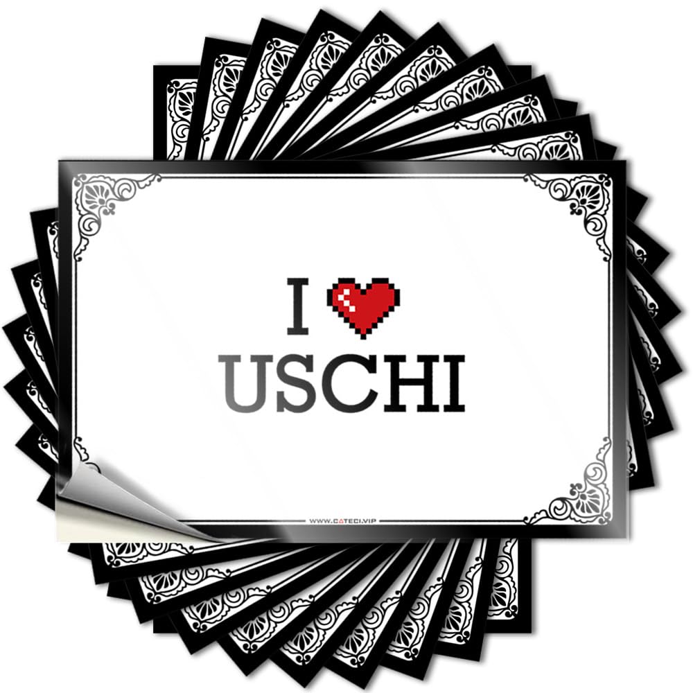 Spring, Stickers Funny Hard Quote Stickers, Cute No Residue Decals for Luggage | Tiki Party Favor Custom I Love Uschi(12X18CM)