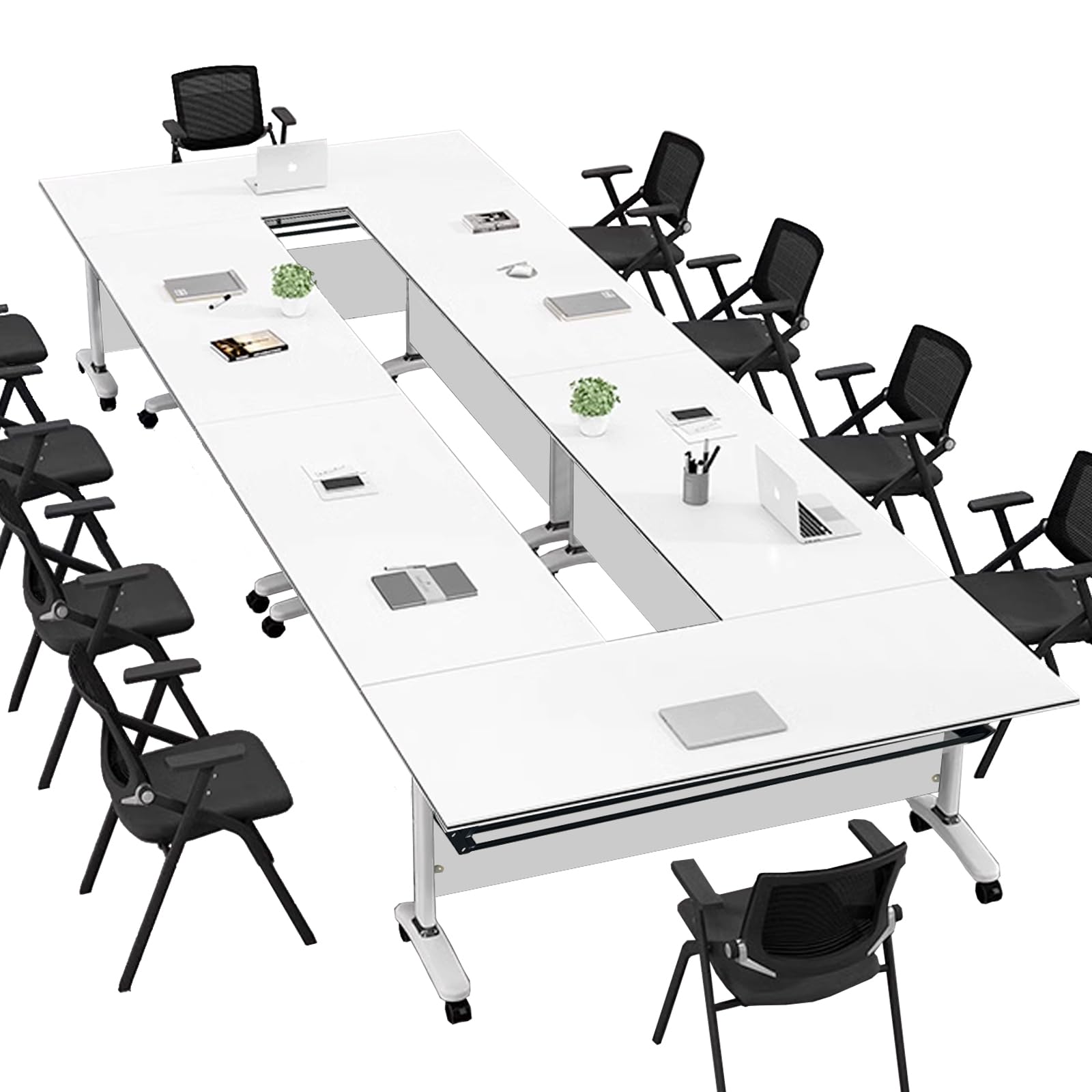 Amazon.com: HSHBDDM Folding Conference Table with Flip-Top Design