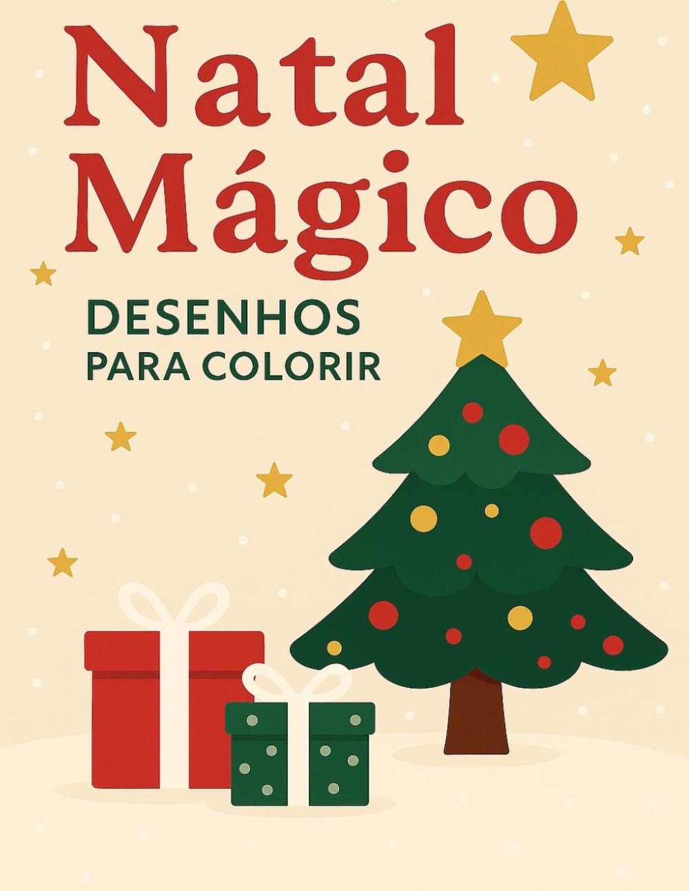 Natal Mágico - Livro de Desenhos para Colorir/ Atividades Infantis Tema Natal: 30+ Desenhos Natalinos para estimular atividades e diversão das crianças