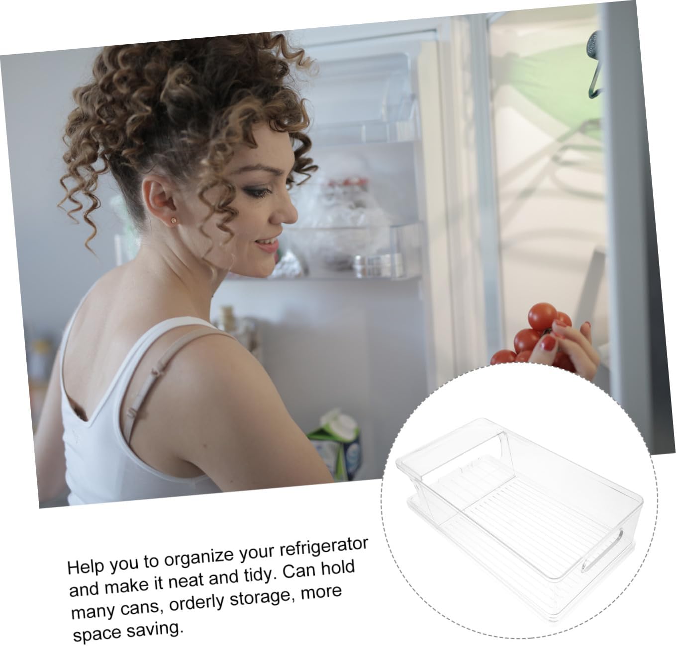 PRETYZOOM 2pcs Refrigerator Storage Boxes Stackable Can Holders for Drinks Organized Pantry Storage Plastic Beverage Dispensers Smooth Surface for Easy Access