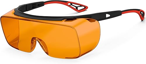 TOREGE Gafas de seguridad tintadas para hombres, gafas de seguridad antivaho sobre anteojos, gafas de laboratorio Nemesis con lentes HD, gafas