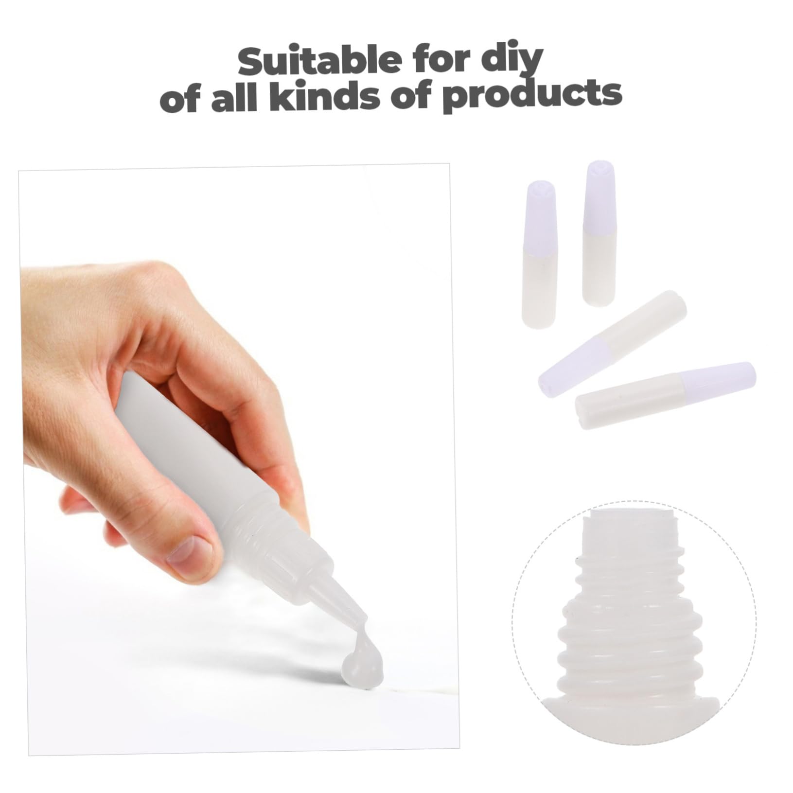Pegamento Líquido para Manualidades Diy, 50 Botellas de 6ml white, Pegamento Multifunción Soluble en Agua Fuerte Adhesión para Uso Profesional y Personal