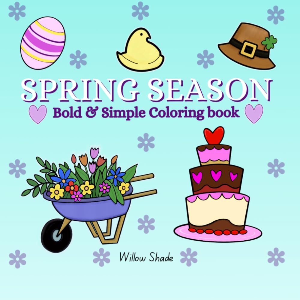Spring Season: Bold & Simple Coloring Book