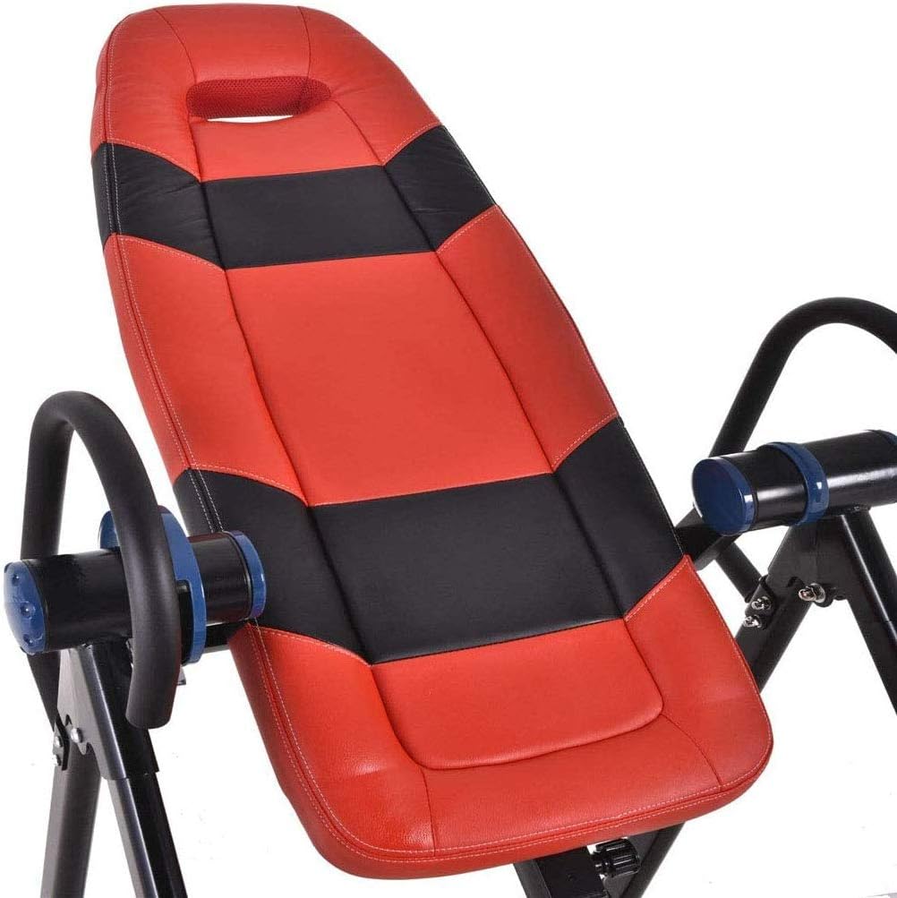 Folding Heavy Duty Inversion Table, Adjustable Seesaw Inversion Table Back Fitness Therapy Relief - Increase Blood Circulation