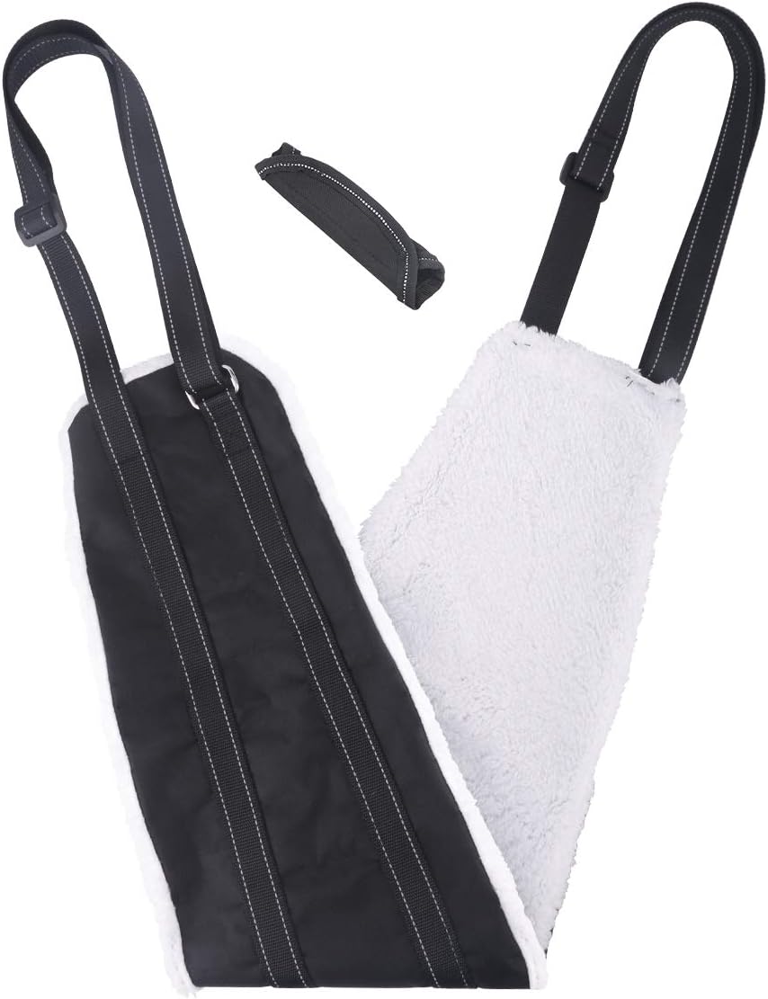 voopet Dog Sling, Help Lift Back Legs, Portable Hip Support Harness Assist Lift Dogs Rear for Canine Aid - Pet Lift Harness for Small Medium & Large Dogs Hind Leg Support Rehabilitation,Black & White