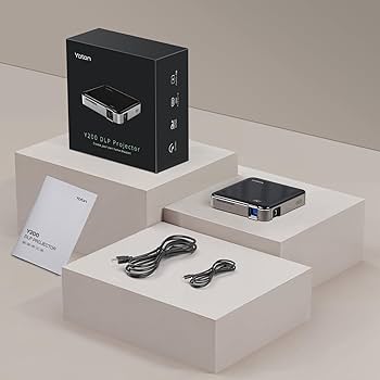 YOTON Y200 Mini DLP Projector, Mobile, Silent, Home Theater