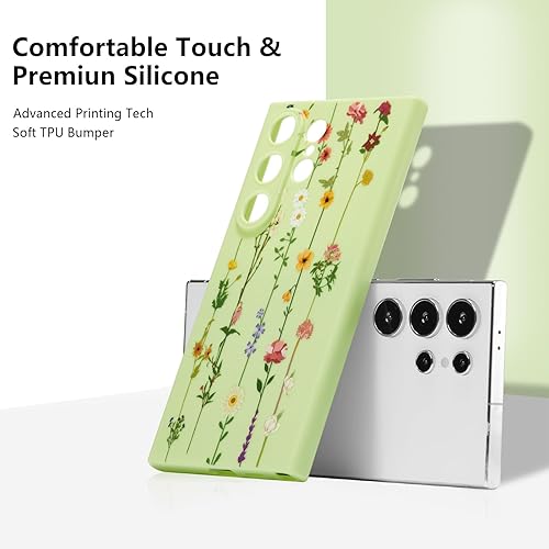 Vista 234 de ZTOFERA Funda protectora delgada para Samsung Galaxy S21 FE 5G, bonito diseño de flores para niñas y mujeres, funda protectora delgada para Galaxy