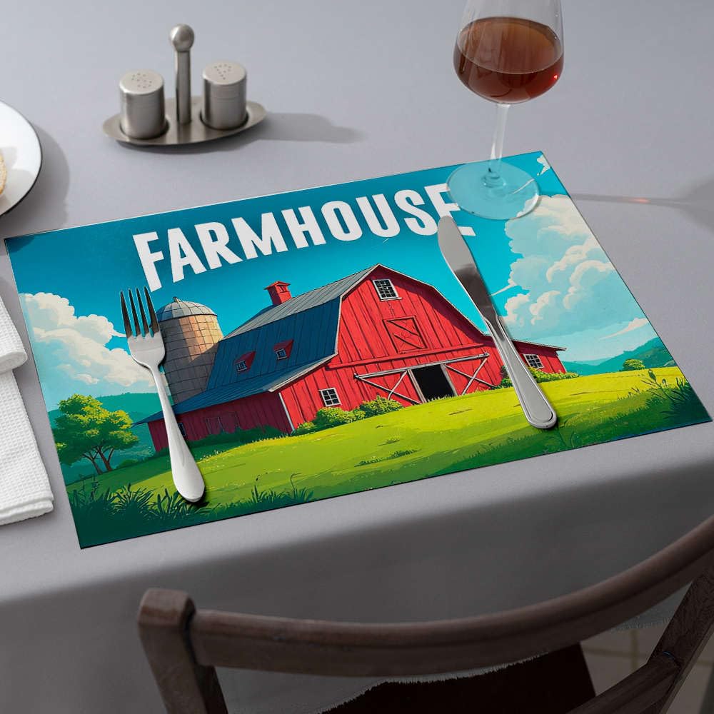 Sets de table style ferme américaine pour décorer vos repas champêtres en terrasse