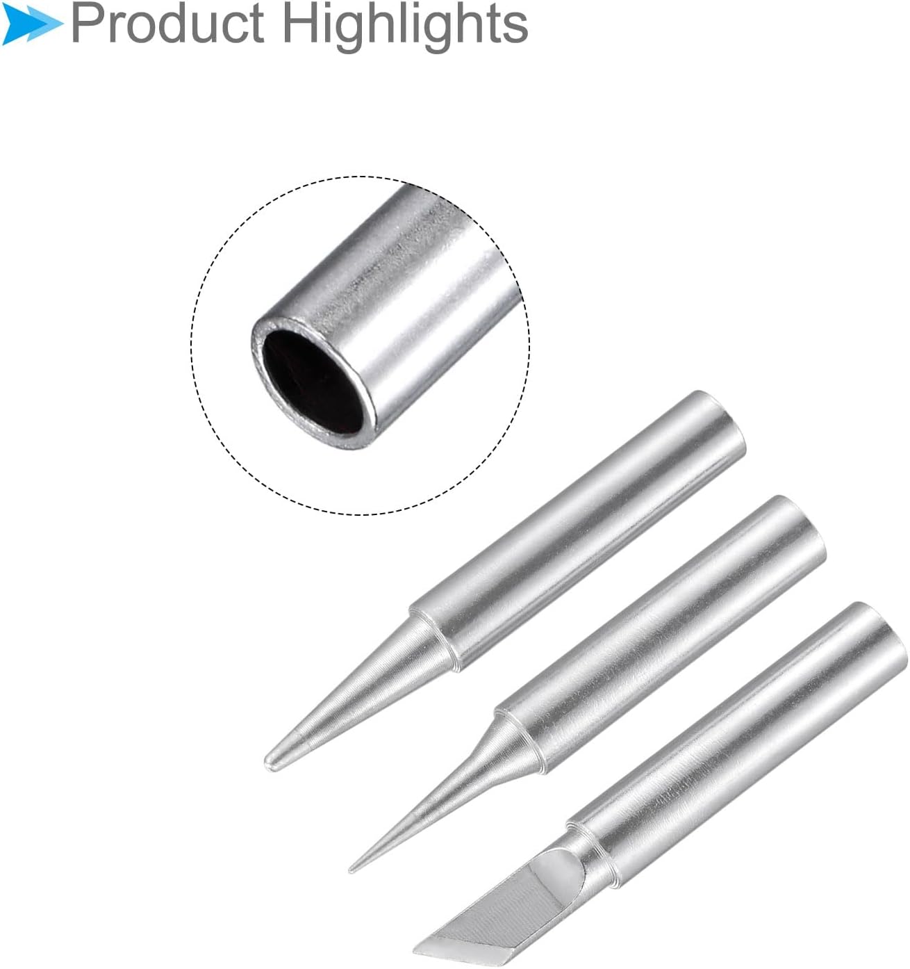 Soldering Iron Tips, 4x41mm I+B+K Series, Solder Tips Fine Soldering Gun Replacement Solder Welding - (Applications: for Soldering Irons Soldering Station), 3 Pieces