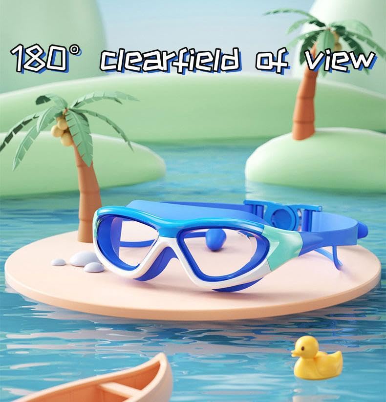 SIMAKARA SIMAKRA Swimming Goggles Kids 4-16 years, Girls and Boys Swimming Goggles for Children Wide Vision Anti Fog - Image 3