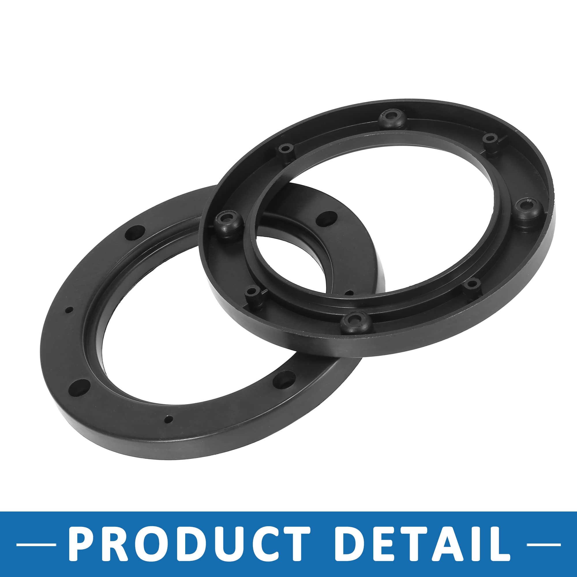 A ABSOPRO Voiture Haut-Parleur Entretoise 4" 92mm ID Creux Haut-Parleur Anneau Noir (Ensemble of 4)