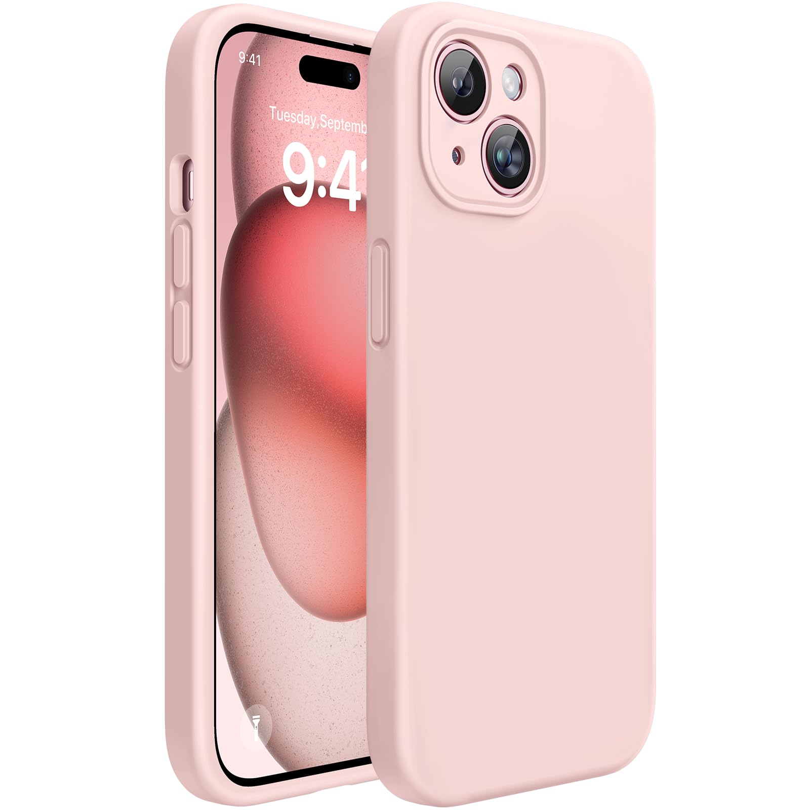 Miracase Silicone for iPhone 15 Plus Case, Pink