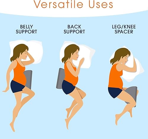 Miniatura 4 de Pregnancy Pillow Wedge for Maternity  Memory Foam Pregnancy Pillow for Sleeping, Back, Knees and Legs  Belly Support Maternity Wedge