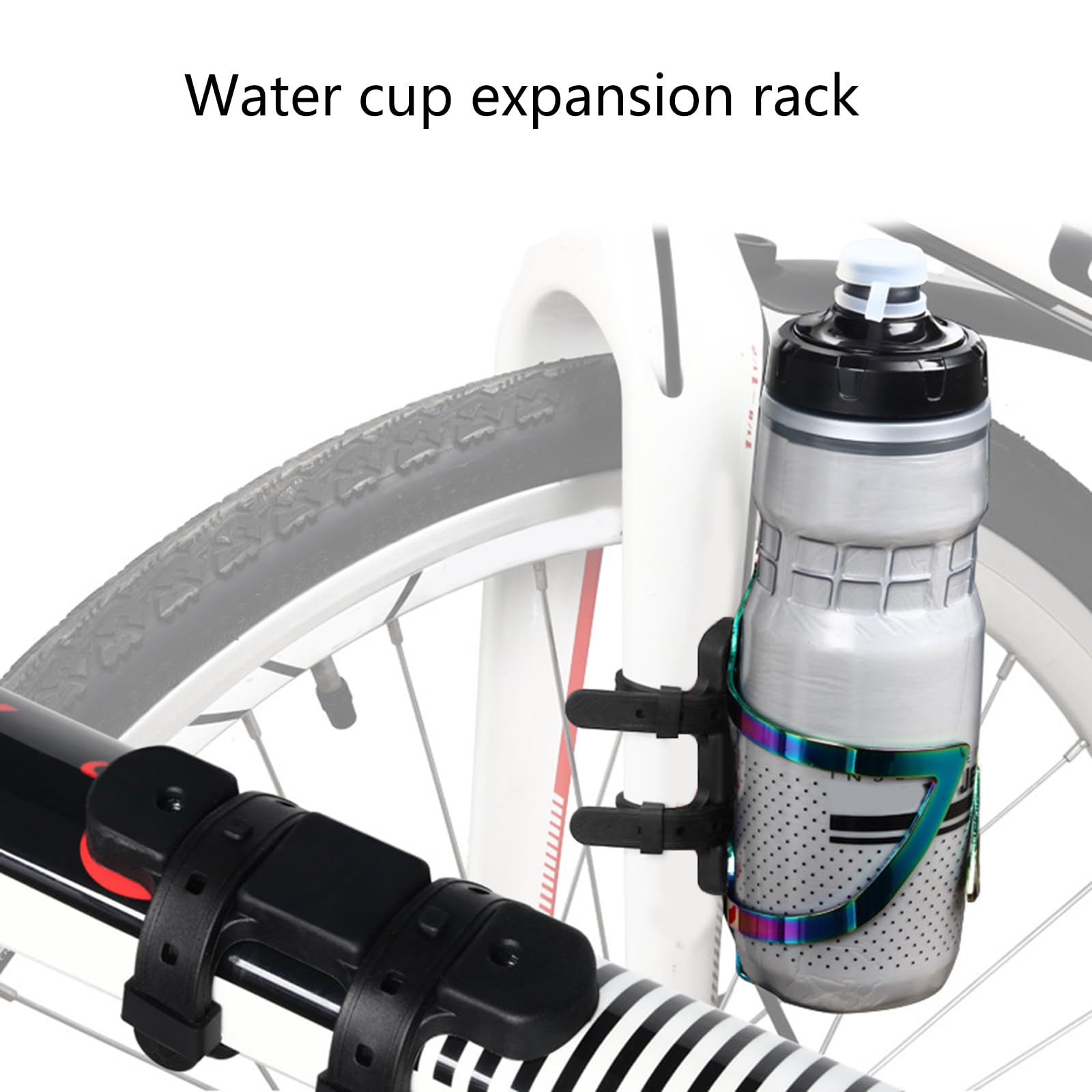 Lega Di Alluminio Biciclette Portabottiglie Acqua Staffa Per Manubrio E - Foto 11