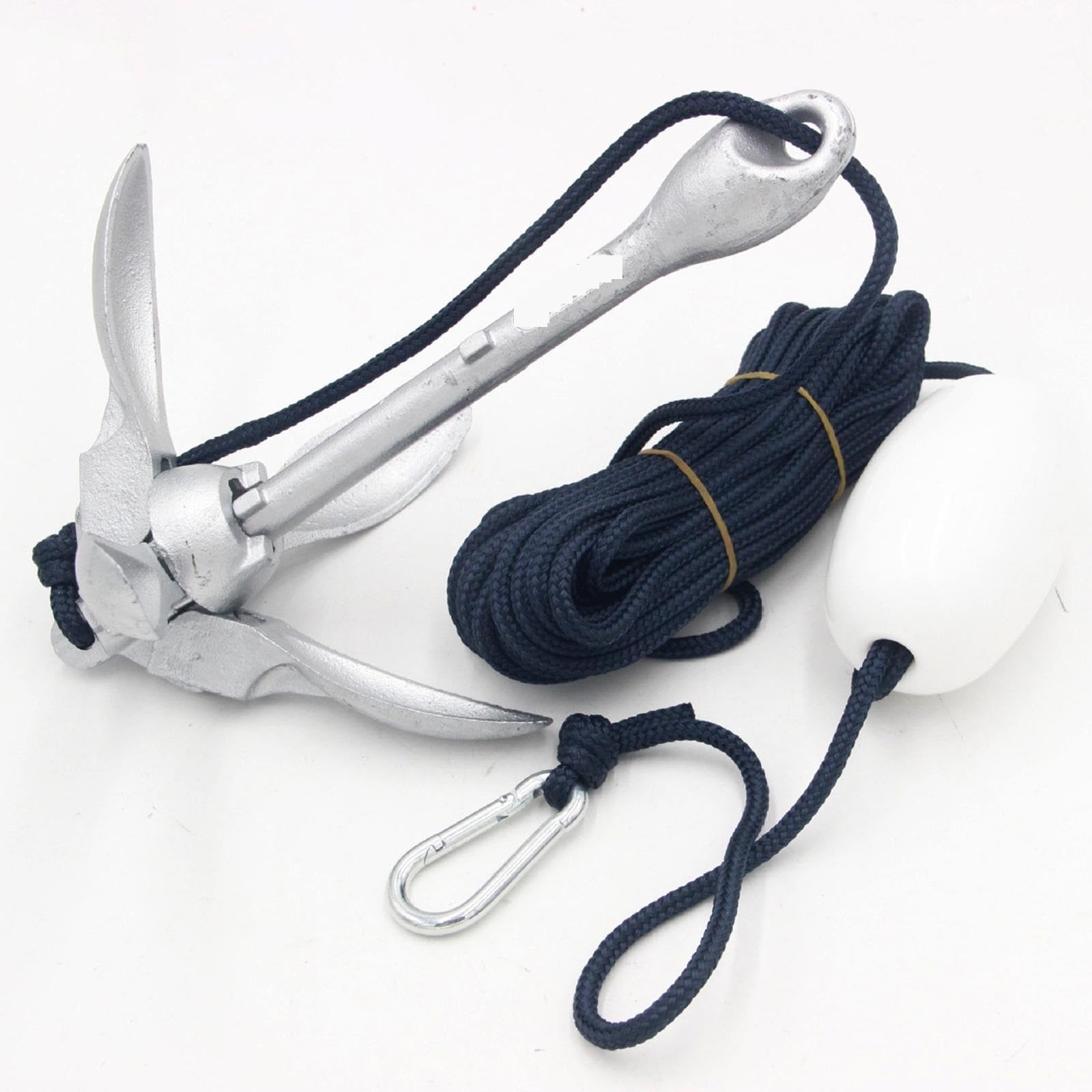 Kit di ancoraggio con rampino pieghevole da 1,5 kg for canoe e moto d'acqua Accessori di ancoraggio pieghevole da 3,5 libbre con ganci