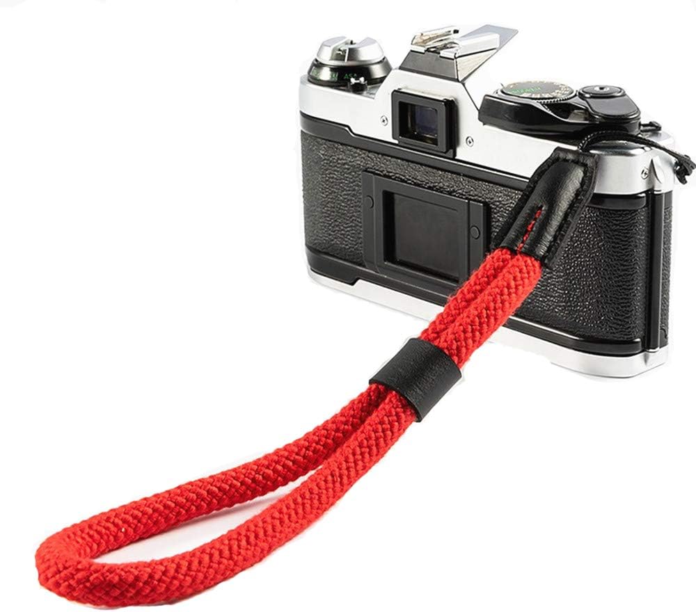 LXHCotton Camera Wrist Strap, Adjustable Camera Strap Compatible With Nikon Canon Sony Pentax Minolta Panasonic Olympus (Red)