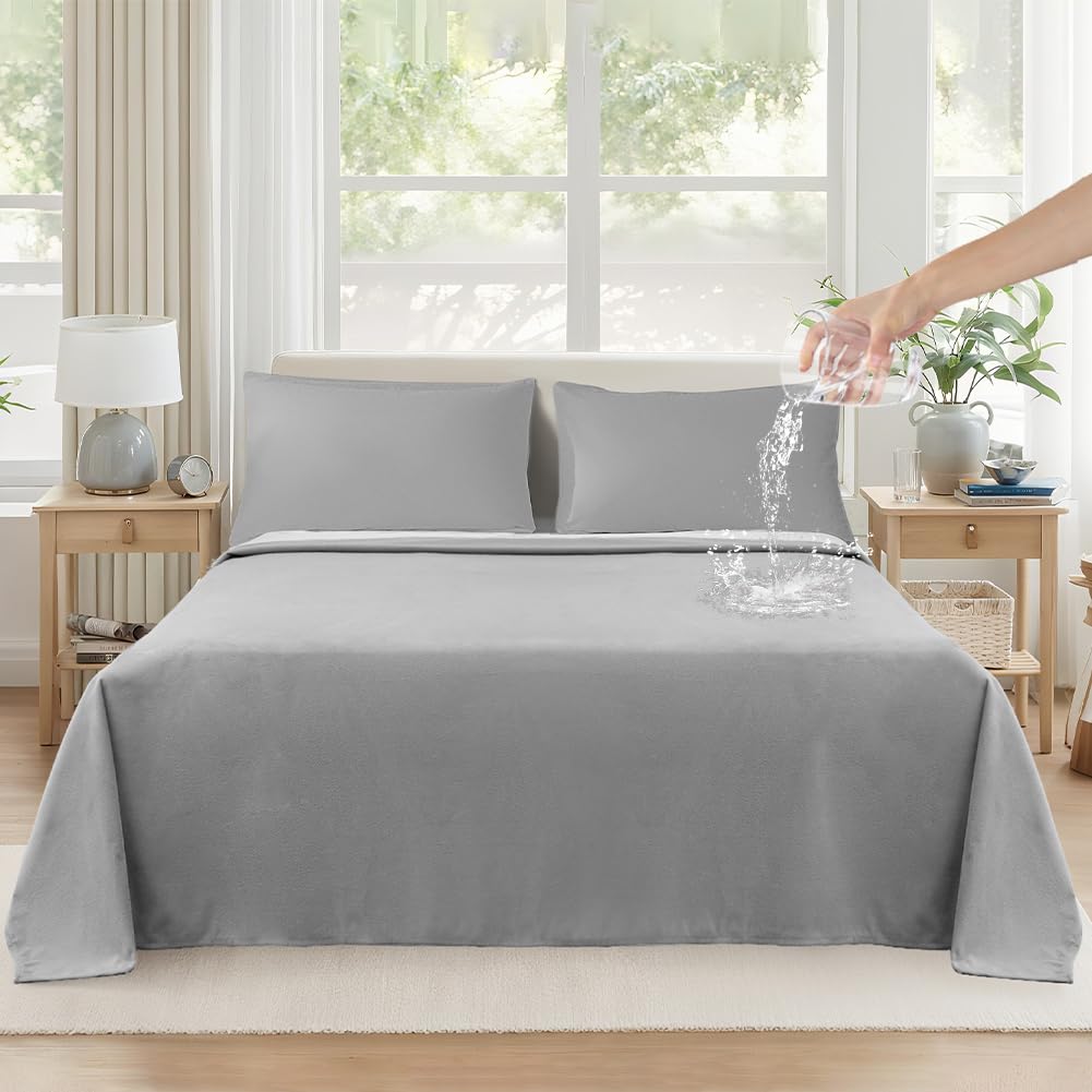 DUJUIKE Waterproof Bed Cover, Velvet Waterproof Sheet Cover, Children's Mattress Protector, Quiet Mattress Cover