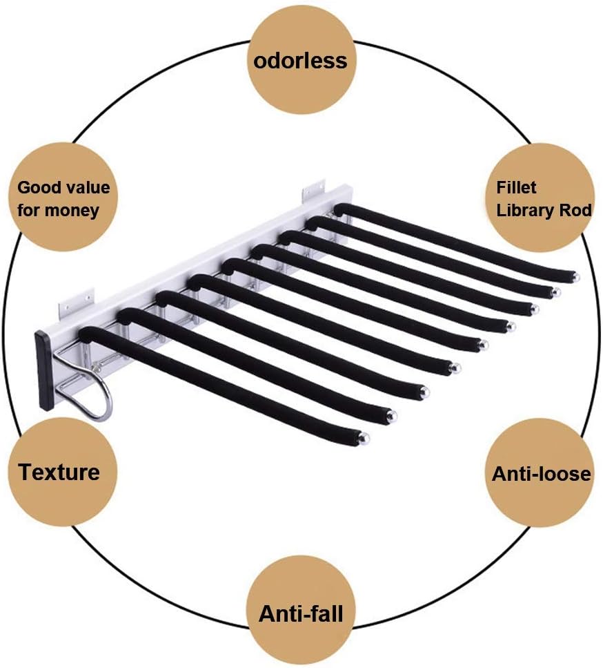 Pants Rack for Pants Jeans Trousers Skirts,Pants Hangers Space Saving Hangers for Clothes Closet,Multi-Layer Pants Hangers Rack for Slacks Scarf Jeans (Color : Orange-Right) (Orange right)