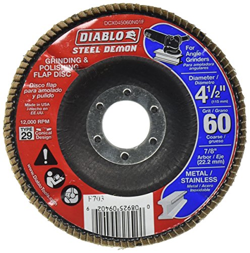 Diablo Speed Demon Flap Disc, 4 1/2in., 60 Grit Conical, No Hub, Model#
