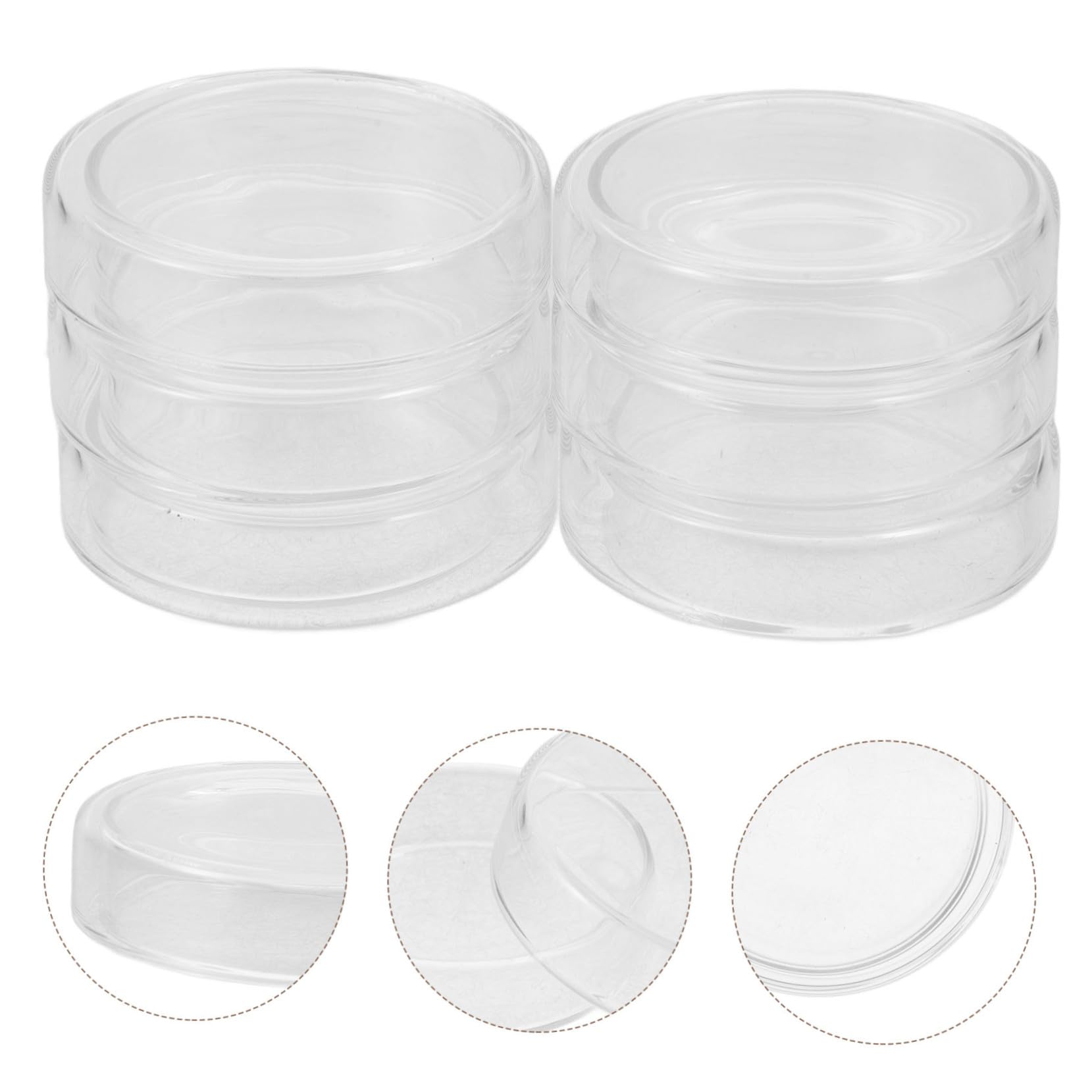 Baluue 6stücke Petrischalen Labor-petrischale mit Deckel Transparente Zell Petrischalen Hitzebeständiges Glas für Labor und Chemie-einsatz Wiederverwendbar und Robust für Experimente