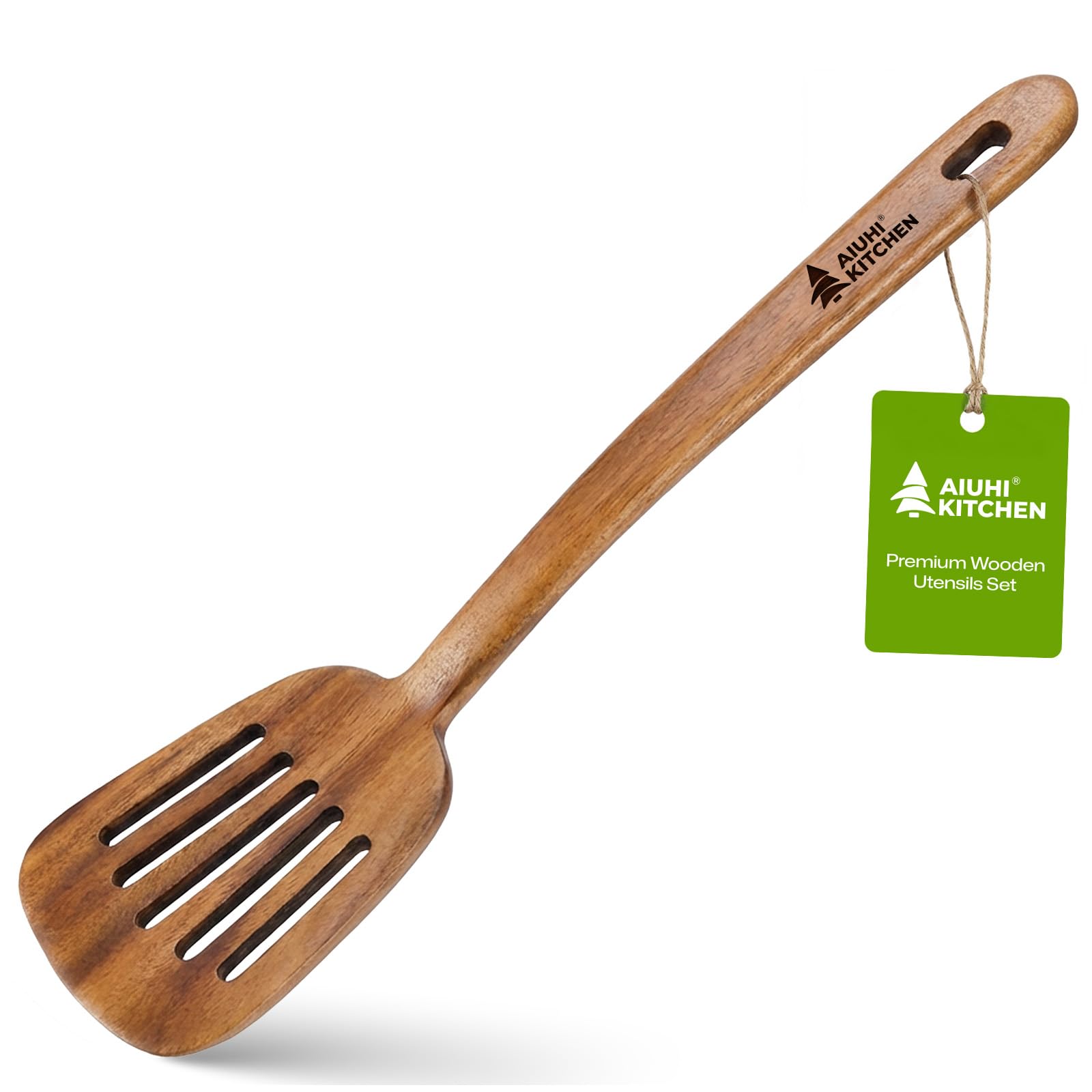 AIUHI Premium Teak Wood Salad Serving Fork, Ergonomic Handle Non-Scratch Wooden Cooking Fork, Durable Kitchen Utensil for Salad Mixing Pasta Tossing and Food Serving — Amazon image 28