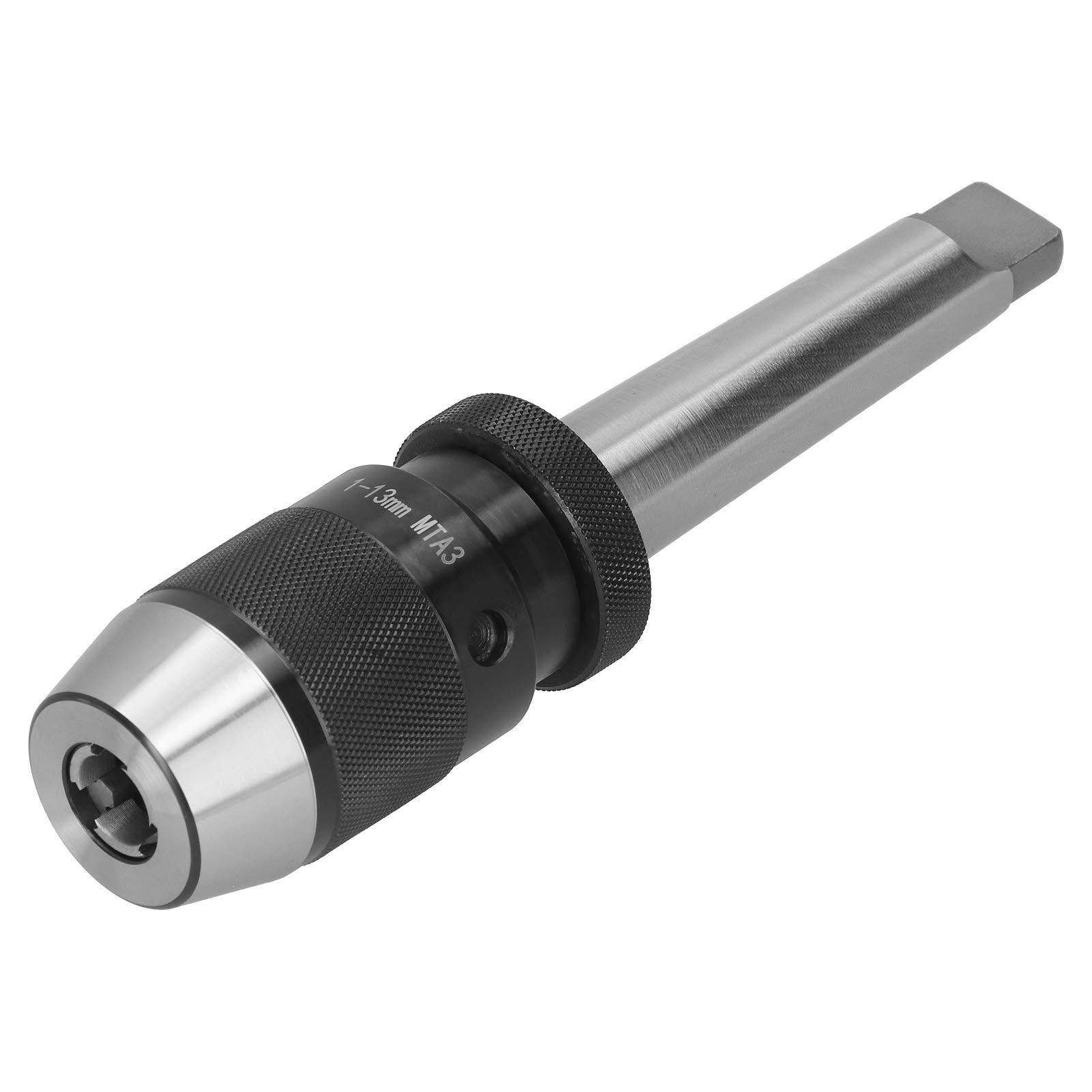 Mandril de taladro MTA3 de 1 a 13 mm, mandril de torno de vástago recto de apriete automático, diseño integrado de una sola pieza para taladro eléctrico y fresadora CNC con alta