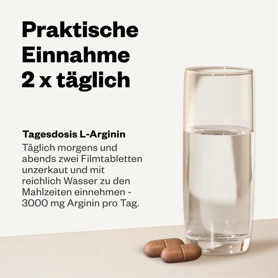 Avitale Arginin plus Tabletten mit 3000 mg rein pflanzlichem Arginin, Vitamin B1, B6, B12 und Folsäure, 240 Tabletten