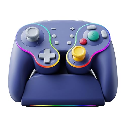Wireless Pro Controller for Switch 2SwitchPhoneTabletPC - Programmable Back Buttons, Hall Effect Sticks, Mechanical Keys, 1000mAh, Turbo, Gyro,