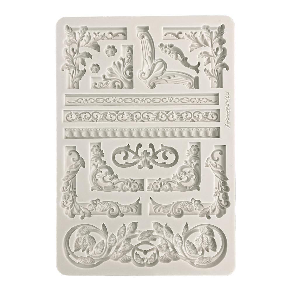 Stamperia - Big Silicon Mould A4 for Scrapbooking, Bullet Journals and More, Non-Stick Surface, Suitable for Air-Dry Clay, Resin and More, Perfect for Crafts and Gifting (Art Stories, Frames)