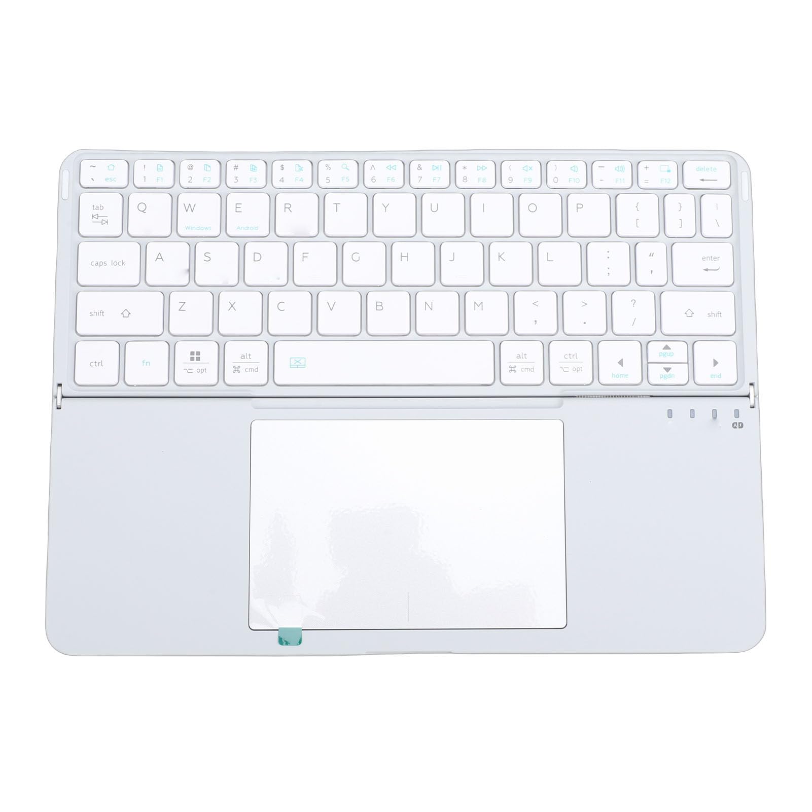 Cryfokt Tastiera Bluetooth Pieghevole con Touchpad, Digitazione Silenziosa 64 Tasti Wireless Ricaricabile per Laptop Tablet Smartphone (SILVER)