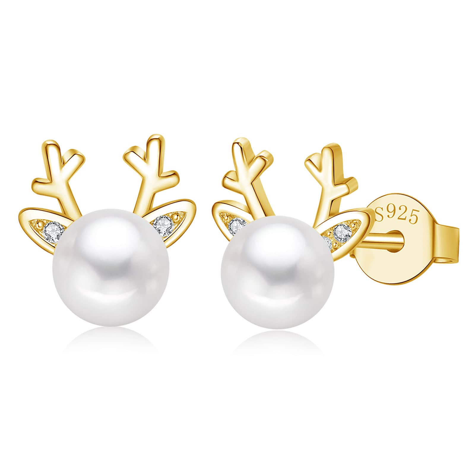 Josfeva Silber Weihnachten Ohrringe Damen, 925 Sterling Silb