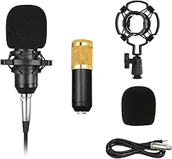 Docooler BM800 Microfone Condensador, Cabo de Áudio de 3.5mm, Microfone de Esponja