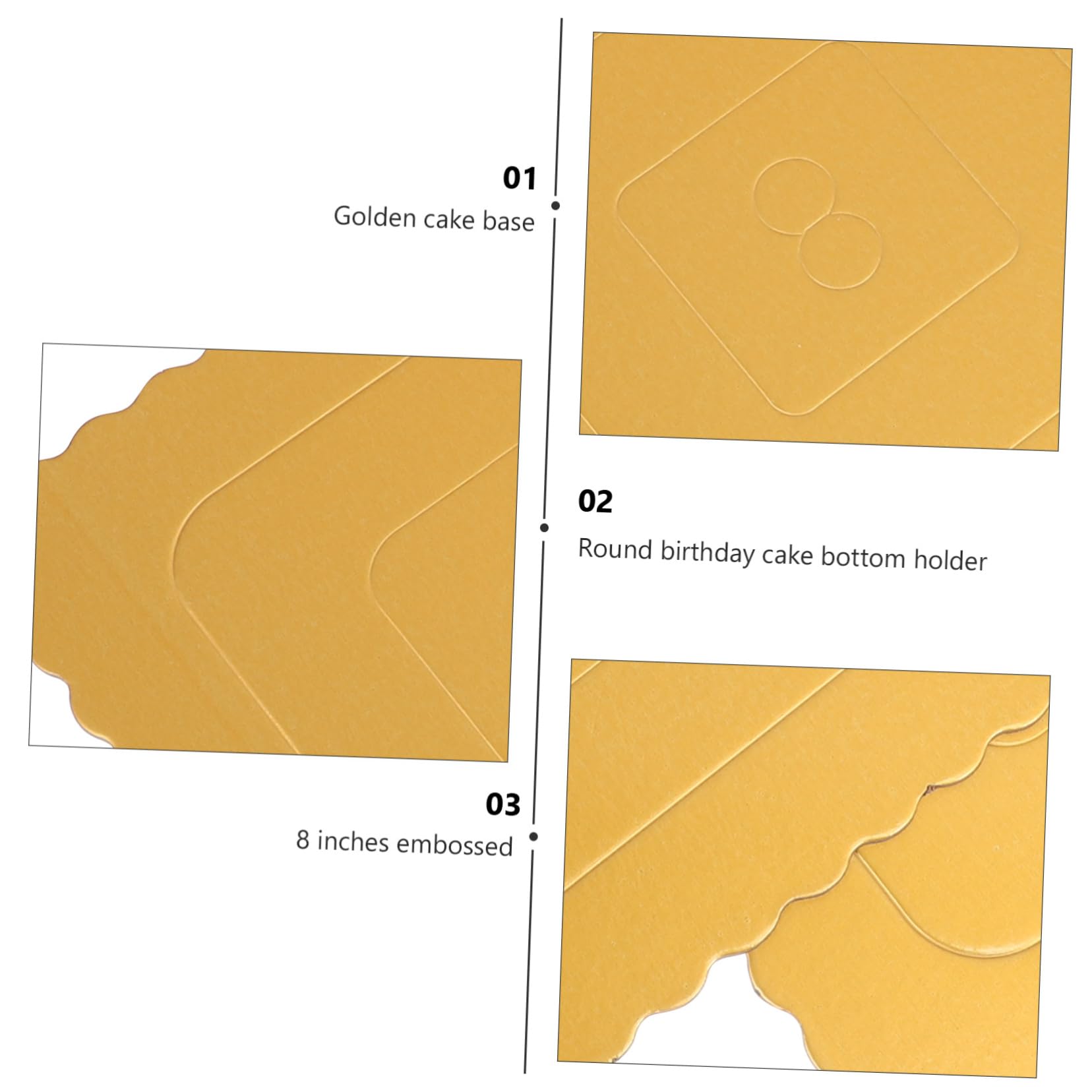 ABOOFAN 10 Plateaux à Gâteaux Carrés en Carton Doré, Support Solide pour Gâteaux, pour Présentation et Emballage, Lot de 10, Style Élégant