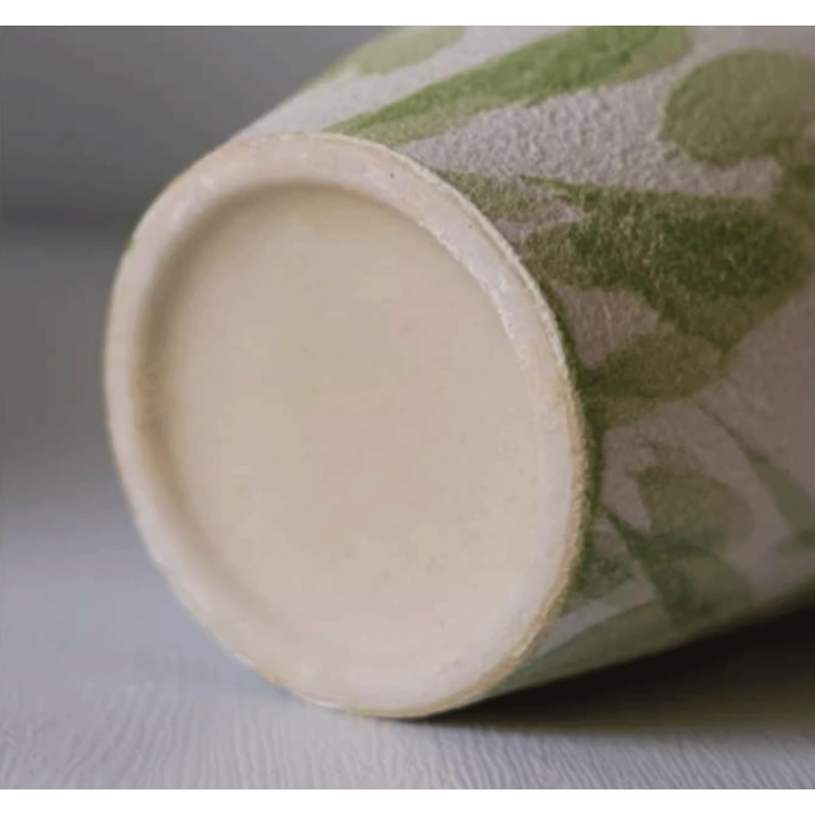 Barattolo di Ceramica Cinese Vintage Verde e Bianco - Vaso Moderno in Terracotta per composizioni Floreali,Large