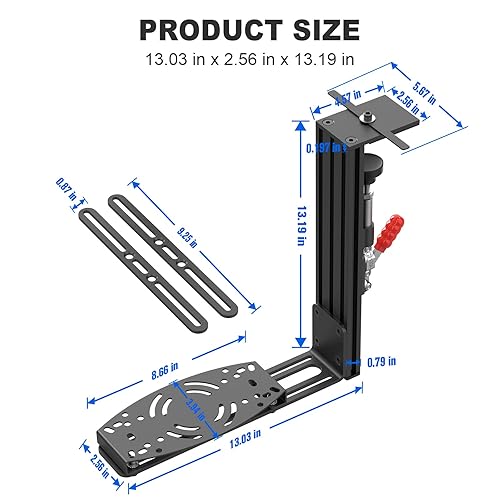 Miniatura 7 de Desk Mount for The Flight Sim Game Joystick Hotas Throttle Systems Flight Simulator Desk Mount Compatible with ThrustmasterLogitechTCA Officer