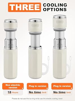 Insulin Cooler, Electric Medication Insulin Pen Cooler for Travel, Insulin Cooler Travel case for Diabetic, Portable Diabetic Cooling Bottle Travel case with USB & Temp Display for Insulin Pen(Beige)