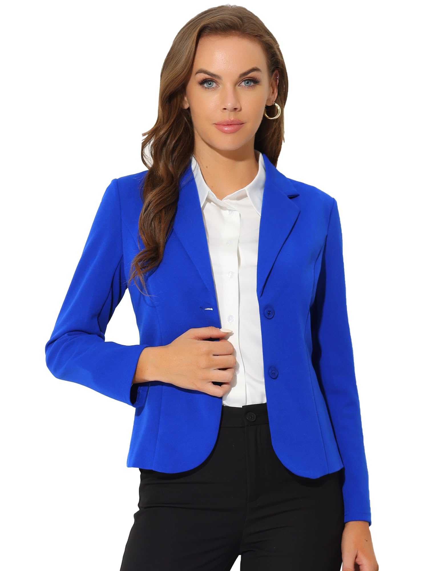 Allegra K Blazer Femme de Business à Col Revers Veste de Costume à Manches Longues