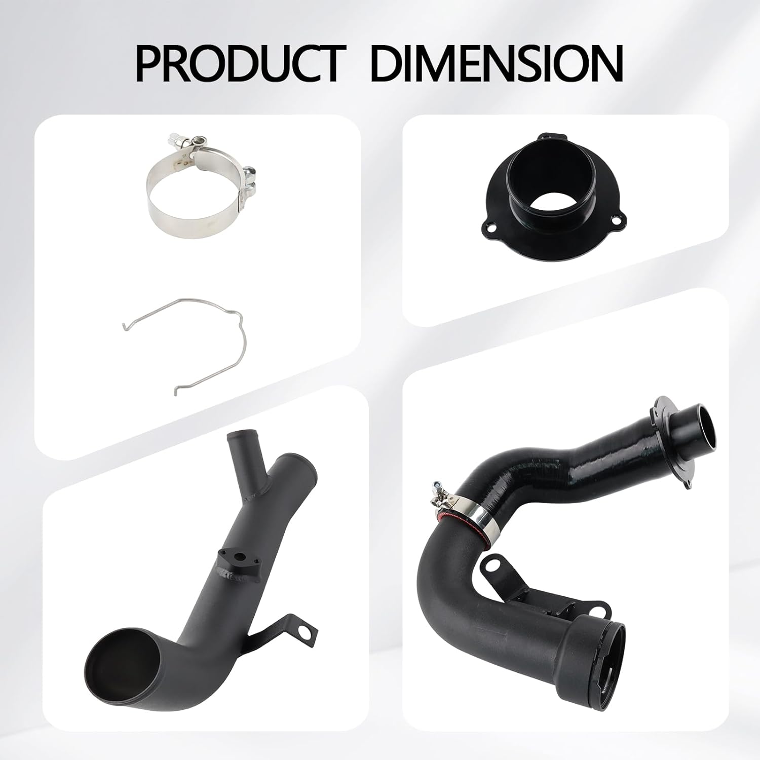 StarTechAuto​Turbo Discharge Pipe Intercooler Pipe Upgrade Kit Compatible with VW Golf GTI MK6 Audi A3 2.0T TT 8J 2008-2014 Jetta V 2.0T EA113 K03 Turbo​