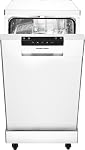 HAMILTON BEACH Lave-vaisselle portable avec roues, 19in Large, 8 Placer la capacité de réglage, blanc