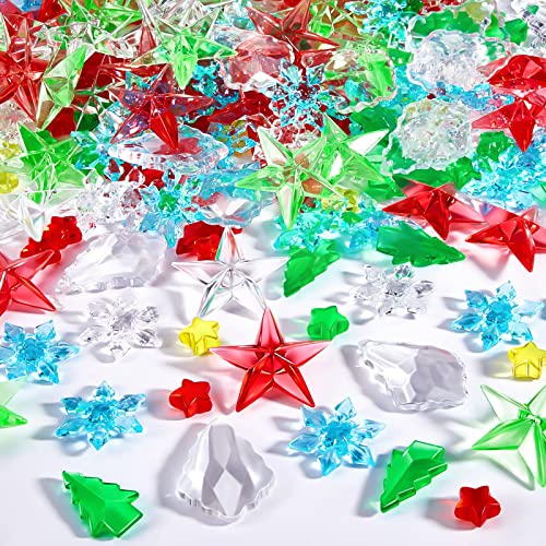 Deekin 240 Pcs Mini Christmas Ornaments Acrylic,Star, Tree, Snowflake by Deekin - Used condition - US$13.61