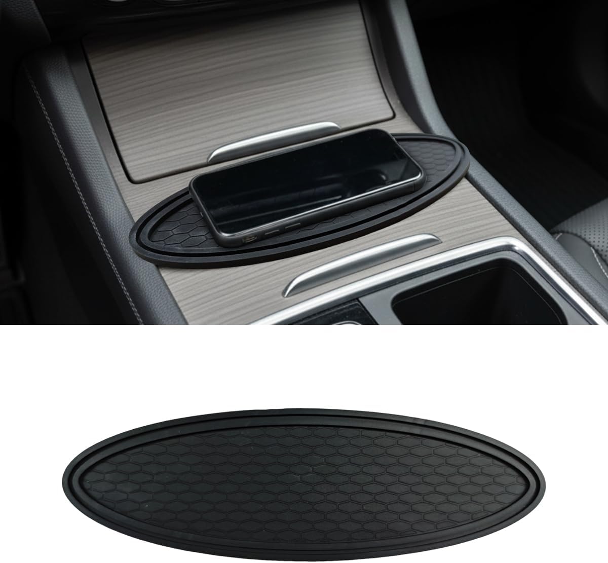Craedli Bling Car Dashboard Non Slip Mat, 11.3×3.5 Inch Crystal Rhinestone Auto Dash Grip Pad, Strong Sticky Anti-Slip Mat for Cell Phone Sunglasses Keys, Universal Accessories for Women(Diamond)