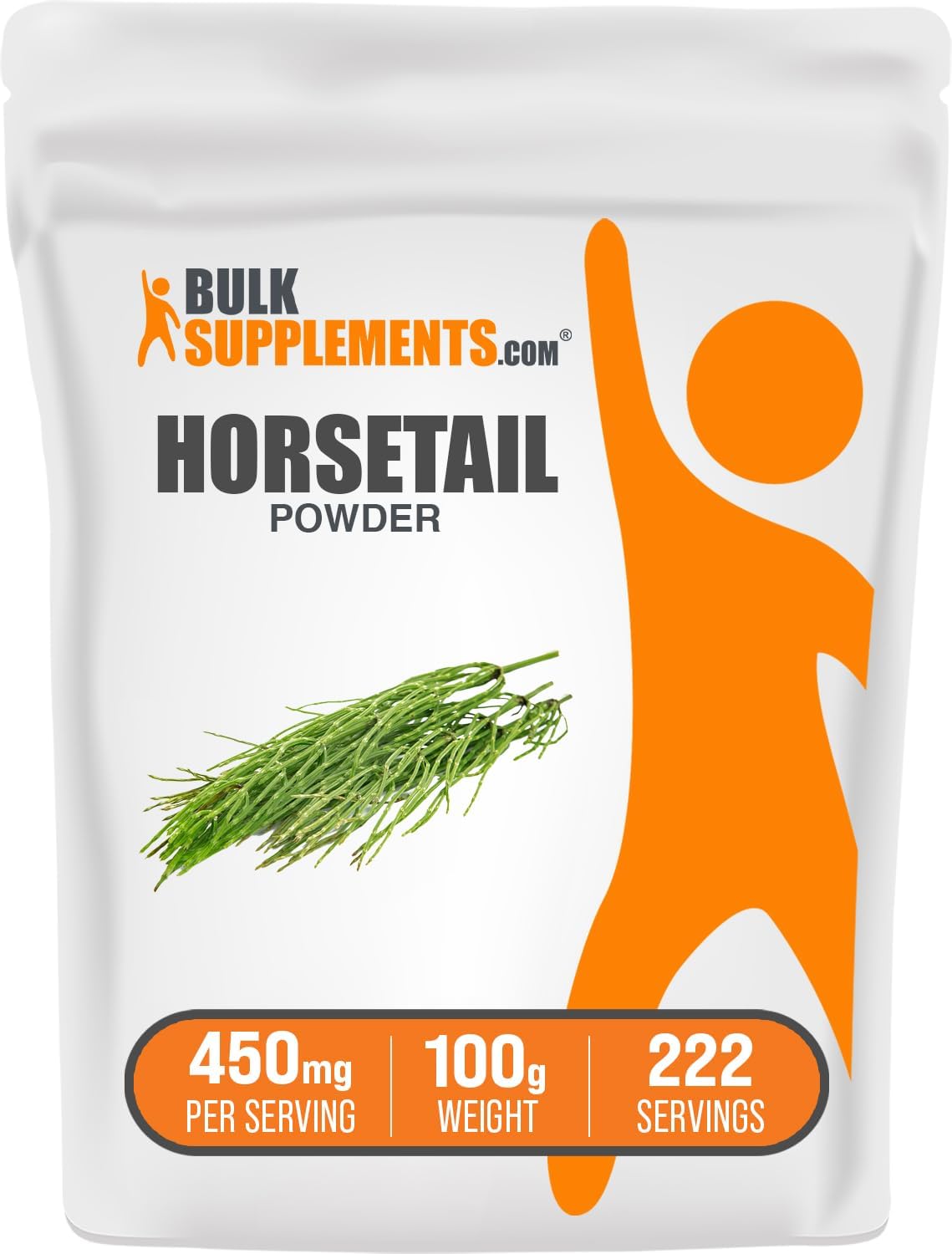 BulkSupplements.com Horsetail Powder - Horsetail Supplement, from Horsetail Herb, Silica Supplements - Herbal Supplement, Gluten Free, 450mg per Serving, 100g (3.5 oz) (Pack of 1)