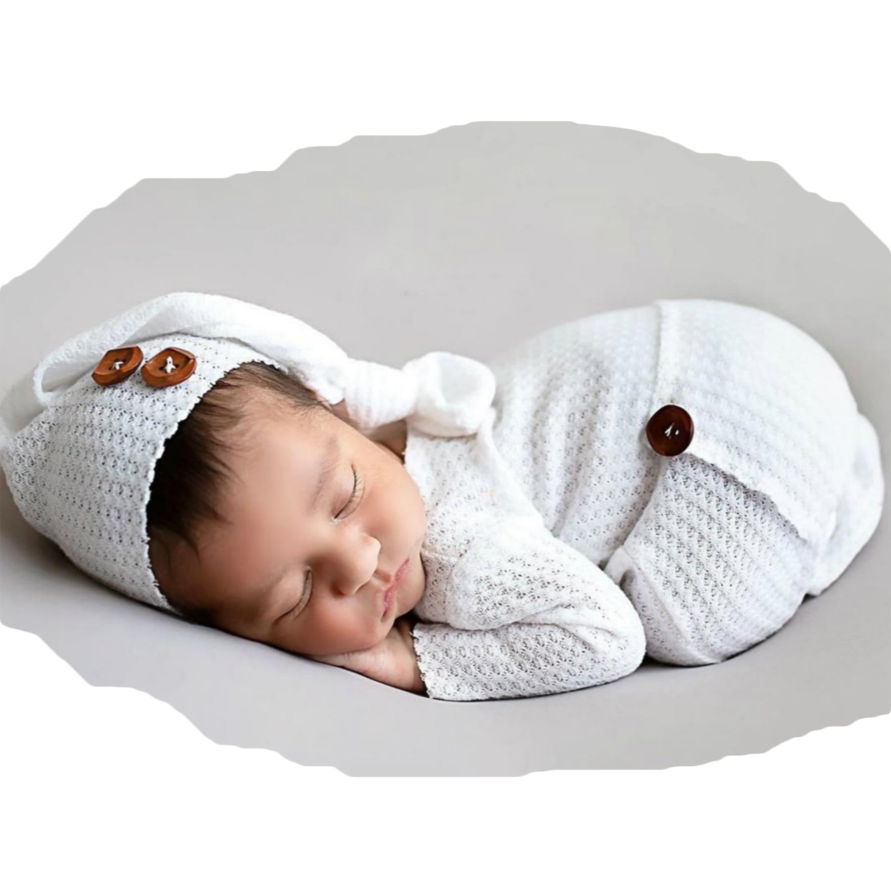 Zeroest Newborn Photography Props Boy Outfits Baby Photo Props Outfit Newborn Boy Photo Shoot Hat Set (White)