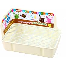 YJJKJ Small Animal Potty Trainer Corner Litter Toilet for Hamster Gerbil Bunny Chinchilla Guinea Pig Ferret B, White