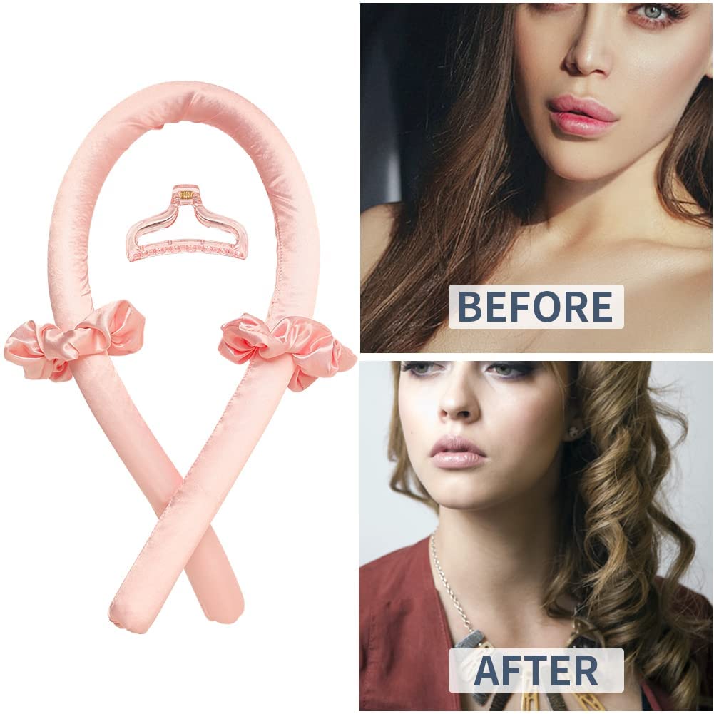 CARTENZA Satin Heatless Curling Rod Headband – Natural Loose Waves Without Heat | Reusable Hair Styling Tool for Long Hair