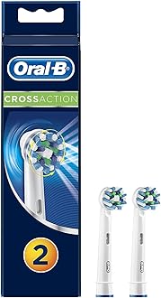 Oral-B Crossaction Toothbrush Heads Pack Of 2 Replacement Refills For Electric Rechargeable Toothbrush